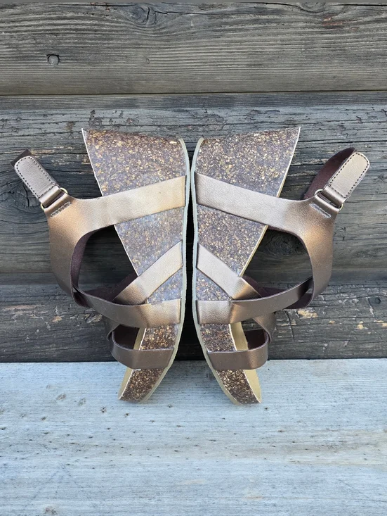 Blowfish Malibu Henrietta Y2K Boho Revival Platform Cork Wedge Sandals 8.5M - Picture 10 of 12
